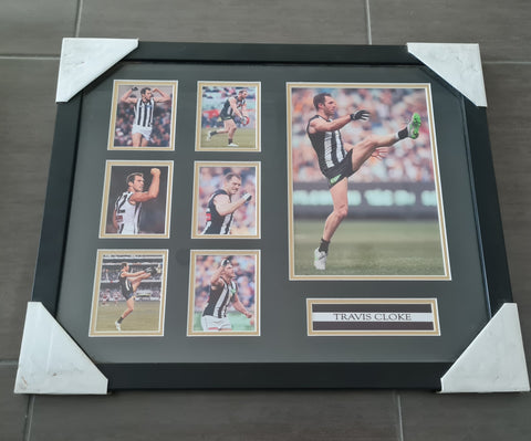 Travis Cloke Framed Collingwood Gold Trimmed Picture