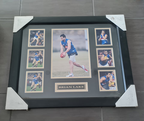 Brian Lake Framed Western Bulldogs Picture