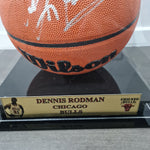 Dennis Rodman Auto graphed Basketball With Beckett Sticker