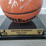 Dennis Rodman Auto graphed Basketball With Beckett Sticker