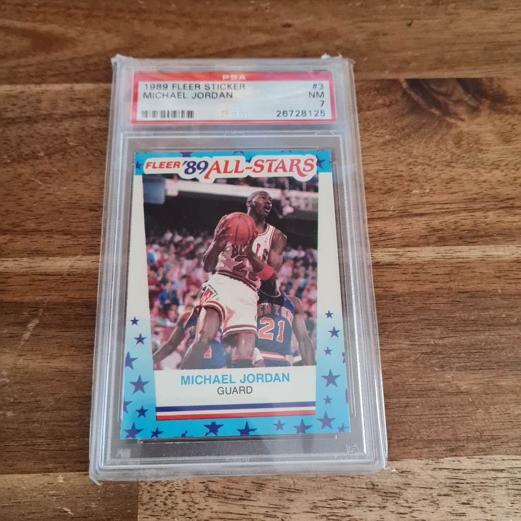 Michael Jordan 1989 Fleer Sticker PSA 7
