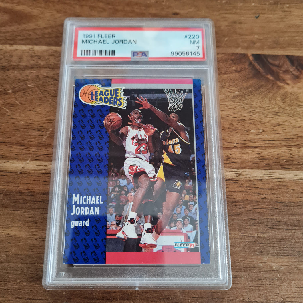 Michael Jordan 1991 Fleer League Leaders PSA 7