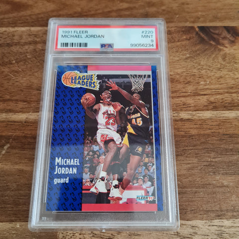 Michael Jordan 1991 Fleer League Leaders PSA 9