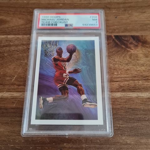 Michael Jordan 1990 Fleer Team Checklist PSA 7