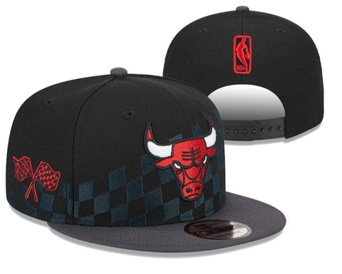 Chicago Bulls Checkered Flag Snap Back Cap