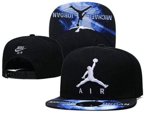 Michael AIR Jordan Black & Blue Jump man Snap Back Cap