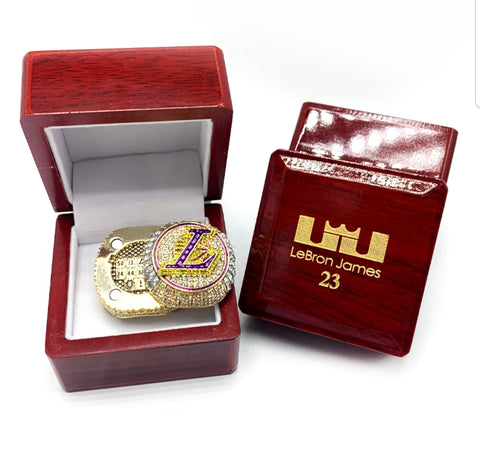 NBA Lebron James LA Lakers 2020 Championship Ring. (Wooden Box)