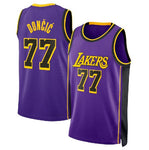 Luka Doncic Blue #77 LA Lakers Purple Kids Jersey