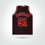 Dennis Rodman Autographed Bulls Jersey (Beckett COA)