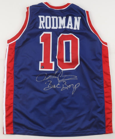 Dennis Rodman Signed Jersey Inscribed "Bad Boys" (Authentic Ink)