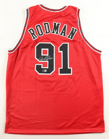 Dennis Rodman Autographed Chicago Bulls Home Jersey with JSA COA