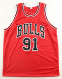 Dennis Rodman Autographed Chicago Bulls Home Jersey with JSA COA