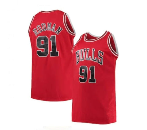 Dennis Rodman Red #91 Bulls Kids Jersey