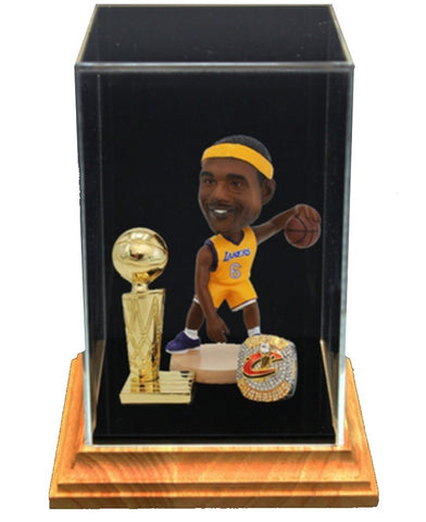 Lebron James, LA Lakers Championship Ring and Statue.