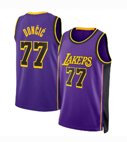Luka Doncic Lakers Purple Jersey No.77