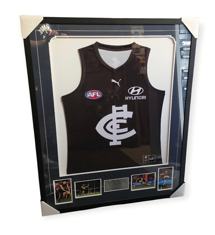 Sam Walsh Signed & Framed Carlton Jumper