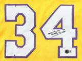 Shaquille O'Neal Autographed Lakers Home Jersey Beckett Hologram