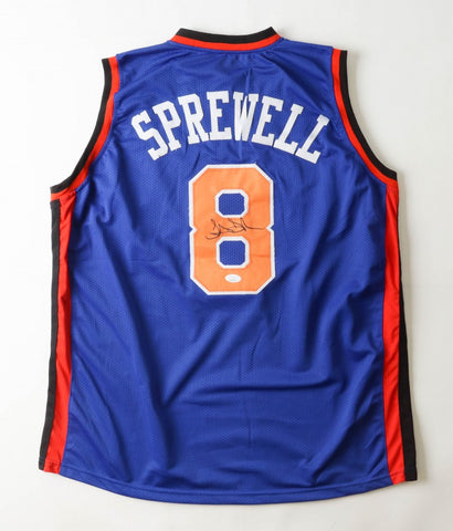 Latrell Sprewell Autographed Knicks Jersey with COA (CLEARANCE)