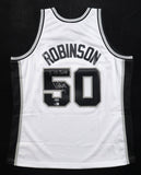 David Robinson Signed Spurs Mitchell & Ness Hardwood Authentic Jersey Inscribed "2x NBA Champs" (Beckett & Robinson)