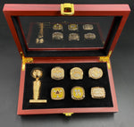 LA Lakers Championship Rings and Trophy.